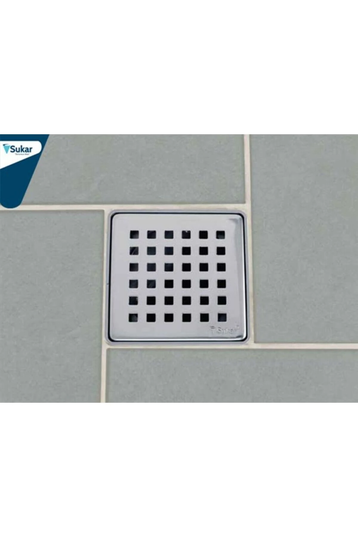 10X10 Krom Çelik Kare Izgaralı Yer Süzgeci 1041-2125022-11