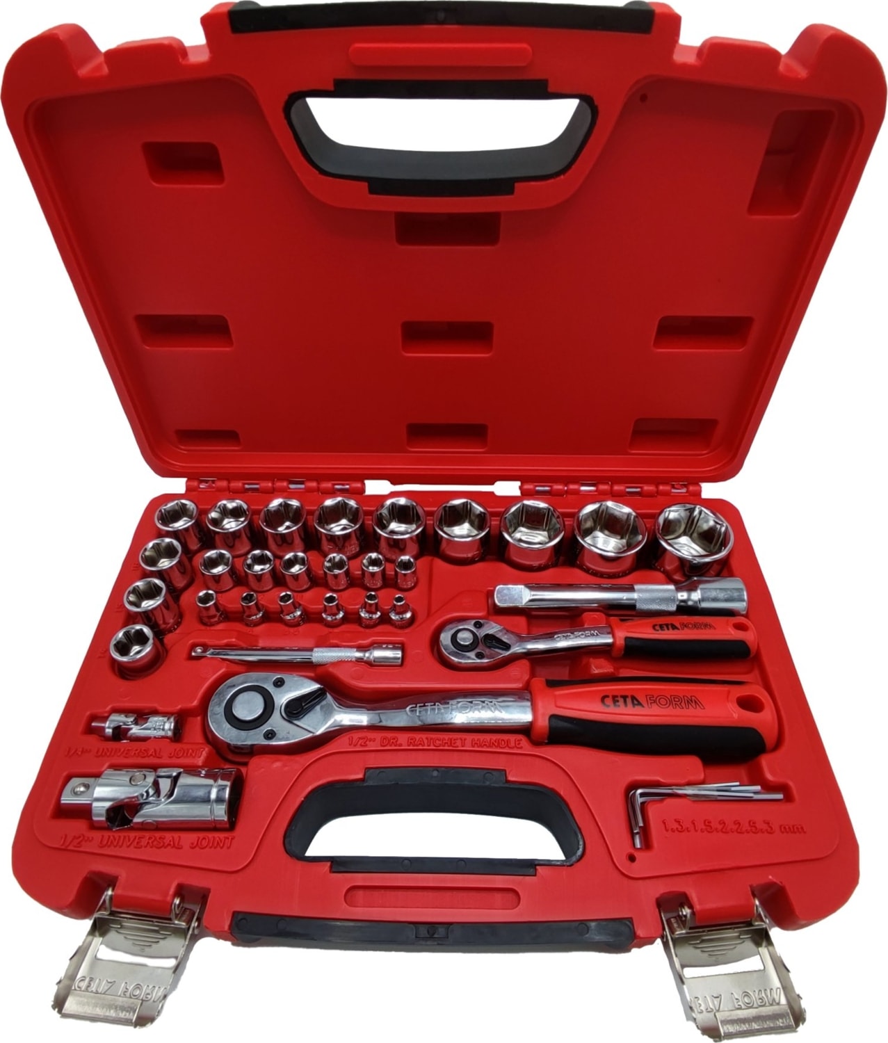 35 Parça 1/4”+1/2” 6 Köşe Lokma Takımı