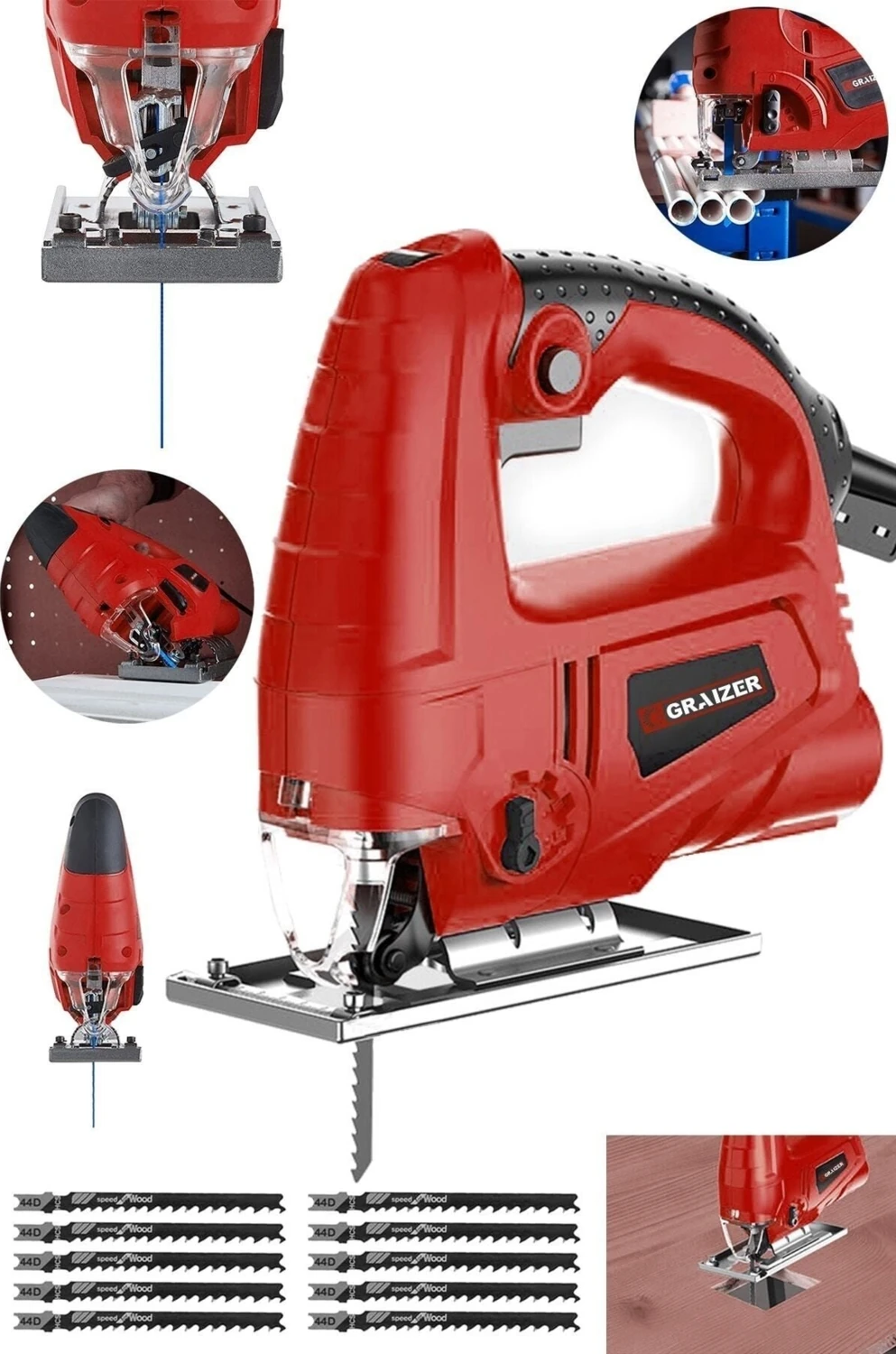 Alman 4000 W Sjs Metal Şanzuman 6 Kademe Devirli Bakır Sargili Dekupaj Testere makinesi 15