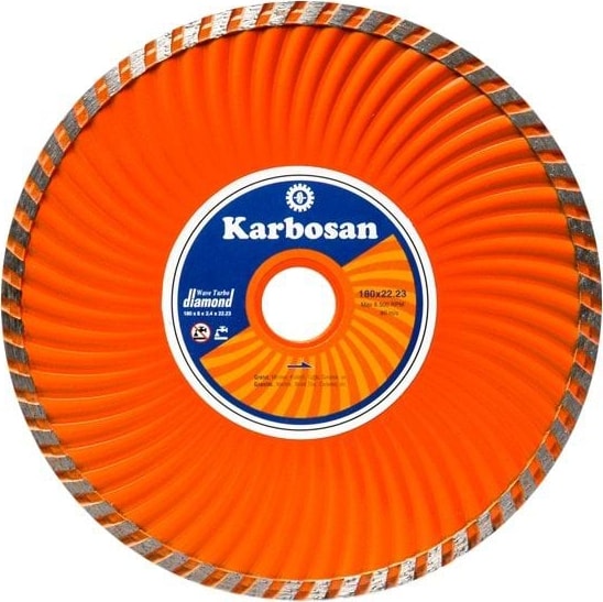 KARBOSAN 115 mm Turbo Mermer Fayans Granit Kesme Diski Elmas Kesi