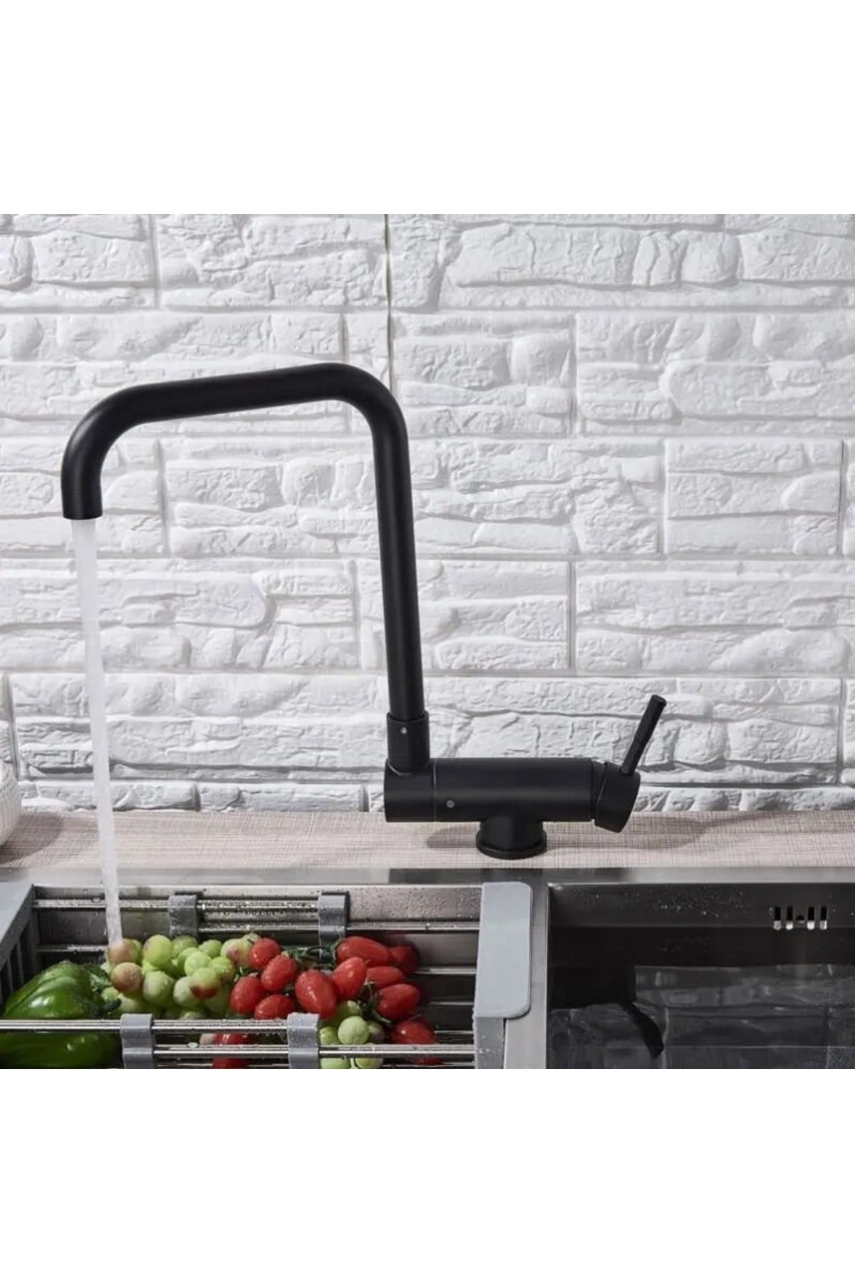 Pencere Önü Katlanır Eviye Bataryası Siyah Kpn101-b