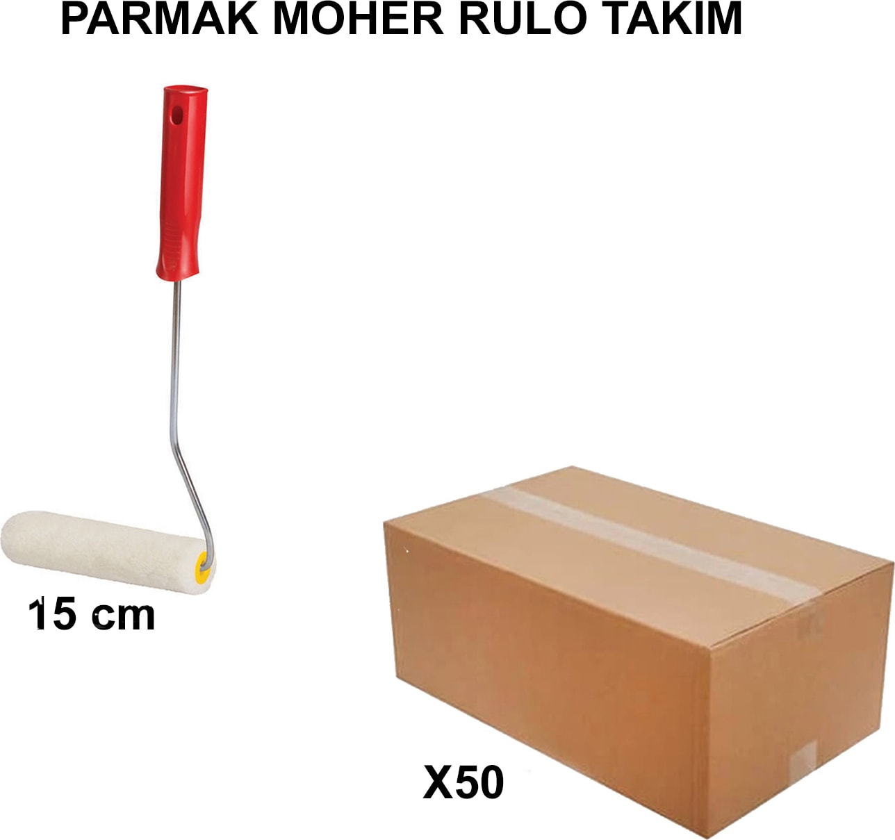 Izmir Fırça Arge Toptan Parmak Moher Rulo Takım 15 Cm-50 Adet 011144