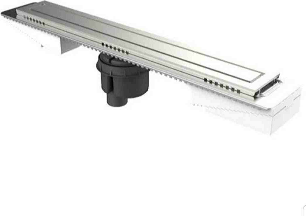 Vitra Elegant Dikdörtgen Duş Kanalı 80 cm Parlak Krom Alttan