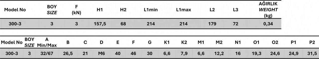 300-2 U Kancalı Yatay Tabanlı Bağlantı Elemanı 23755