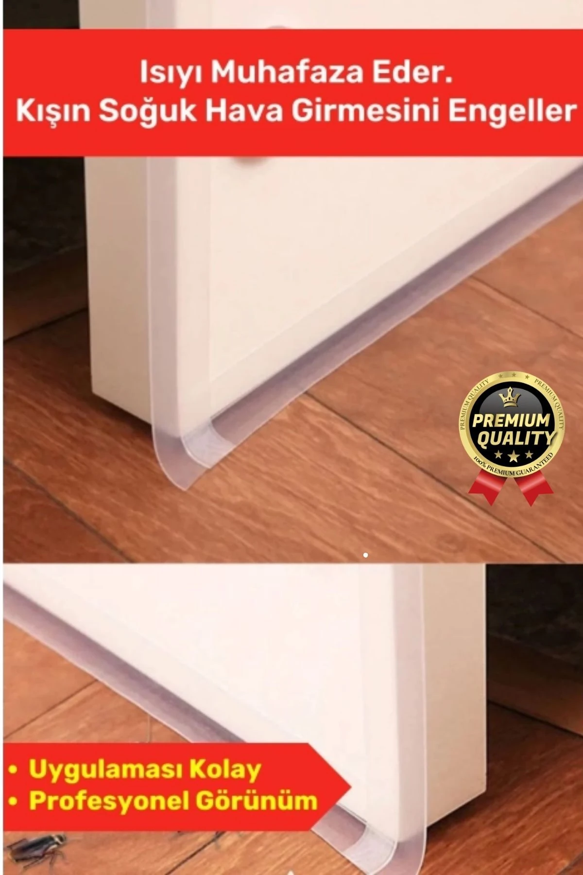 Şeffaf Silikon Rüzgâr Soğuk Böcek Engelleme Cam Kapı Pencere İzolasyon Yalıtım Şerit Bant 5mt 1 Adet