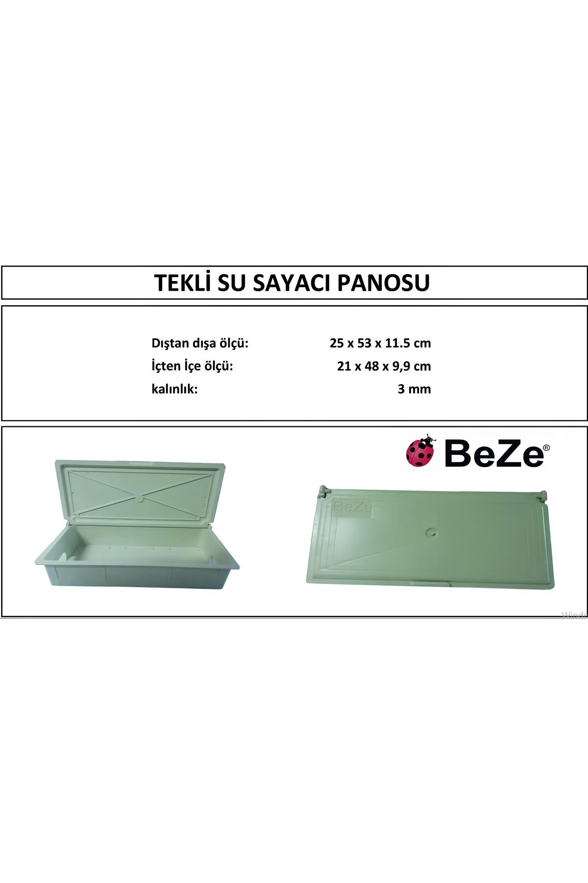 Su Sayaç Dolabı Tekli