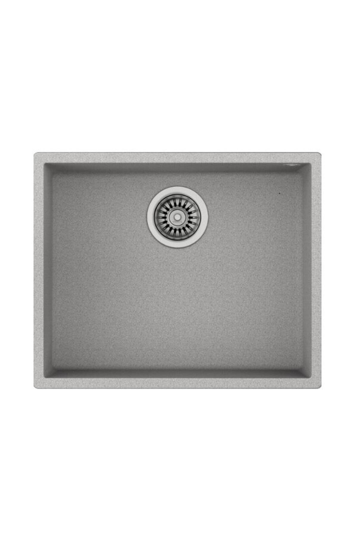 Square 50x40 Tezgah Altı Granit Evye Stone Grey
