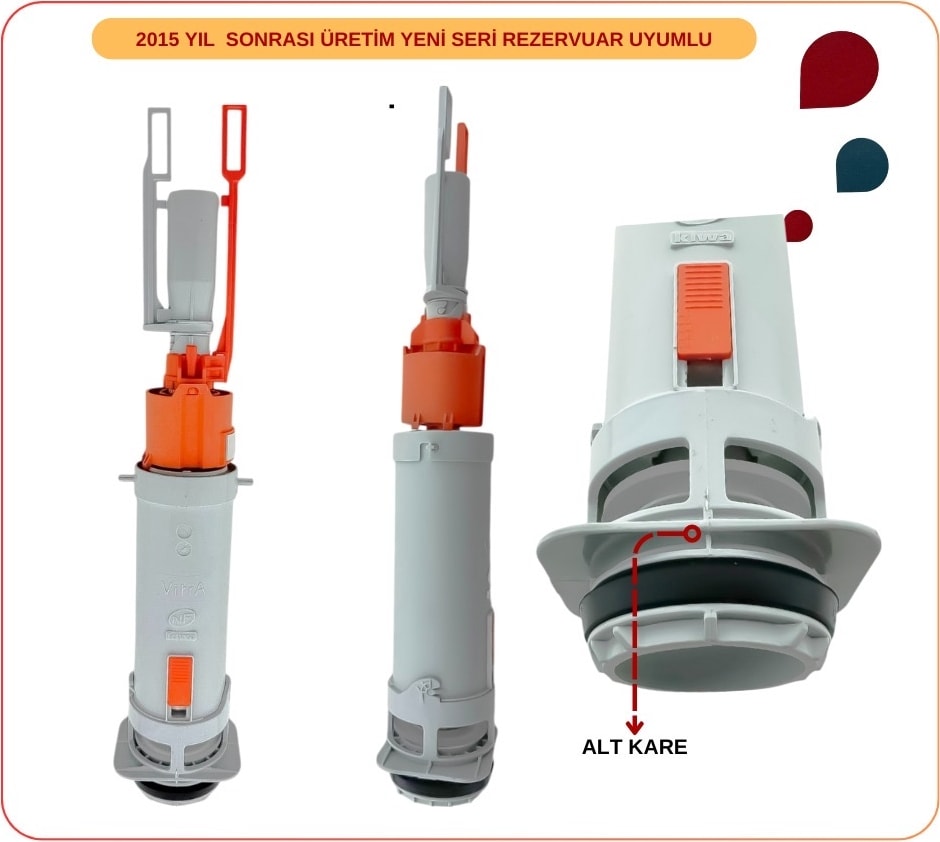 436868YP Vitra Boşaltma Gurubu 8 cm Altı Kare