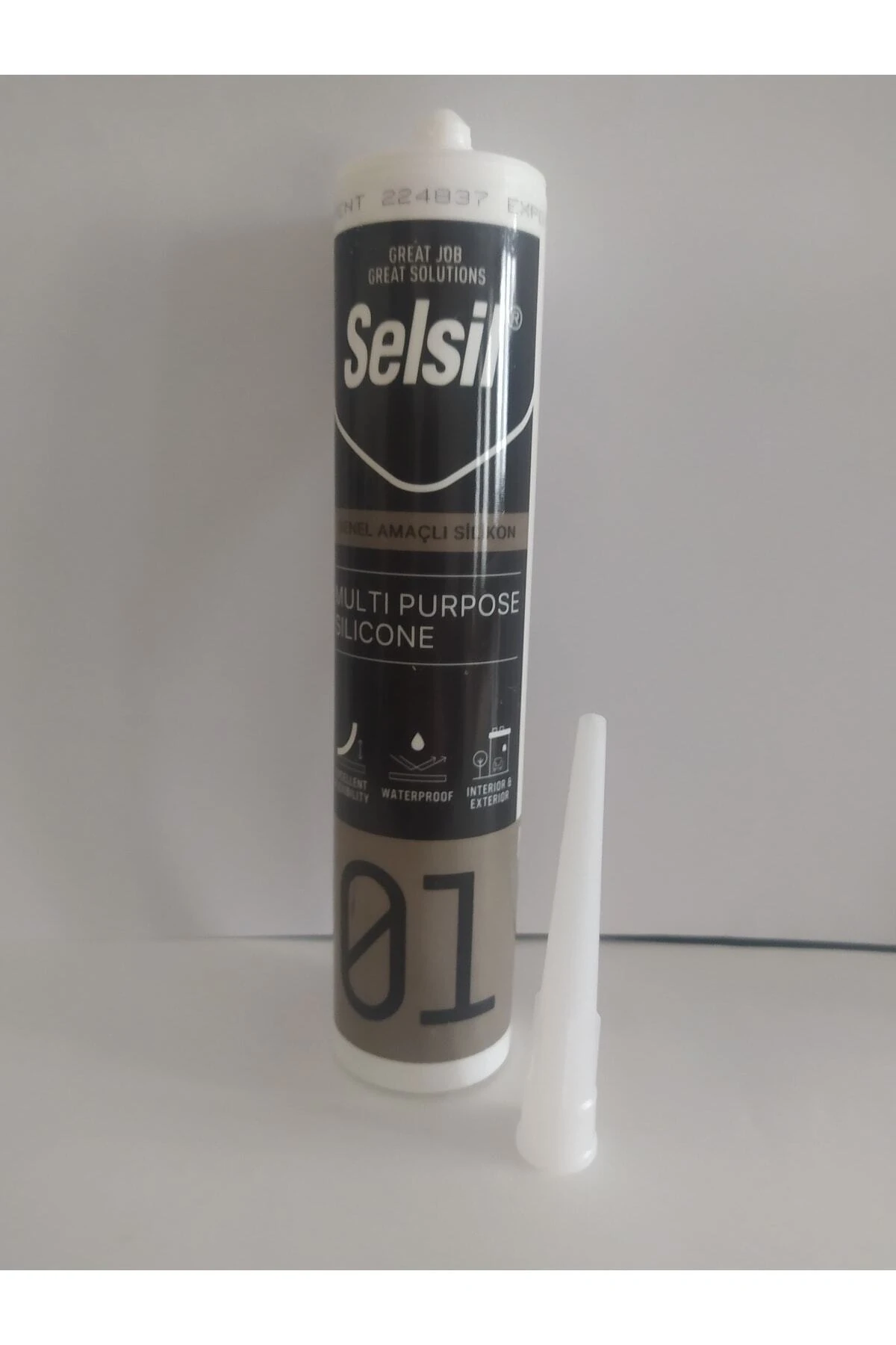 Genel Amaçlı Silikon Su Geçirmez Cam Doğrama Metal Fayans Için Şeffaf 280gr