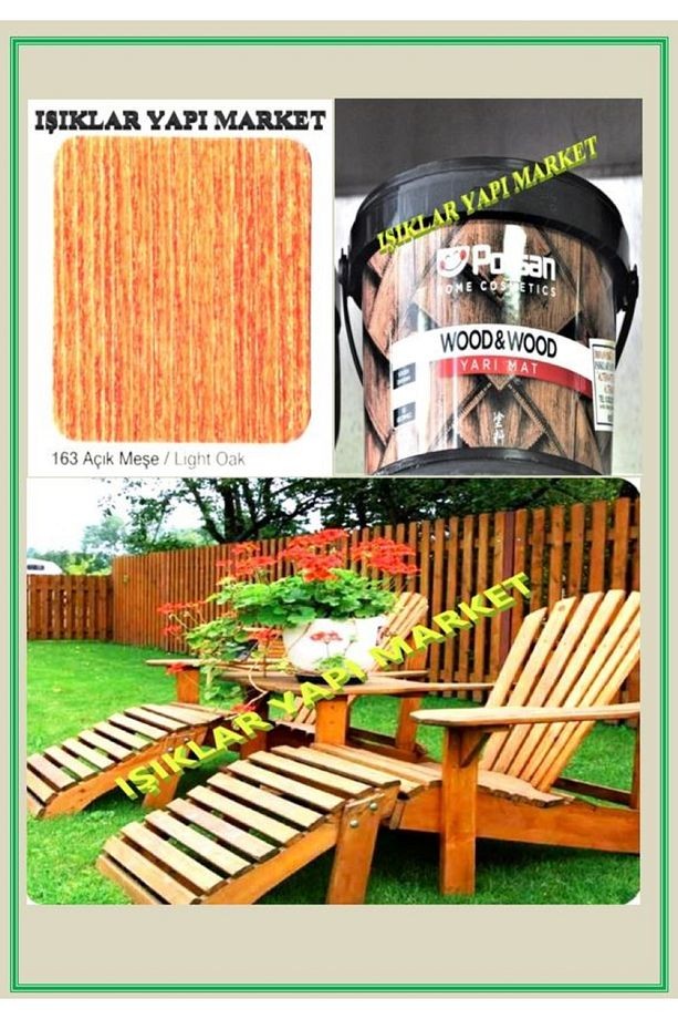 Wood&w-antiaging-ahşap Verniği-yarı Mat-su Bazlı-2,5litre (2,60KG.)-163-açık Meşe