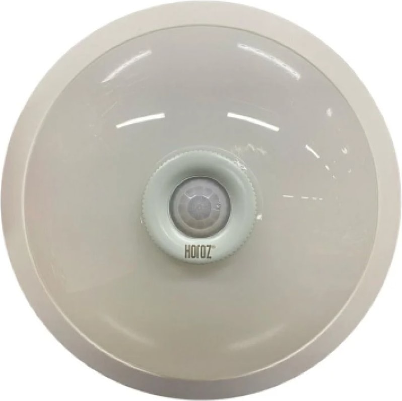 Uzmlight Horoz 400-020-143 Plastik 360° Sensörlü Tavan Armatürü Beyaz 2XE27 (Beyaz Kasa) (Plastik-Cam Gövde)