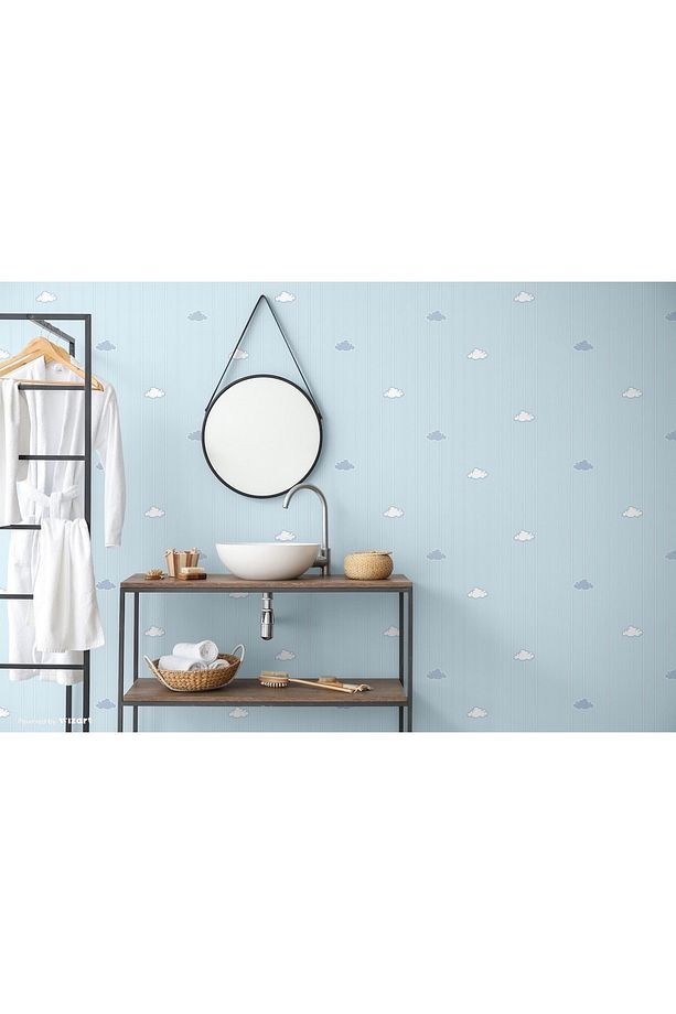 Adakids 8916-2 Genç Çocuk Bulutlu Desenli Duvar Kağıdı