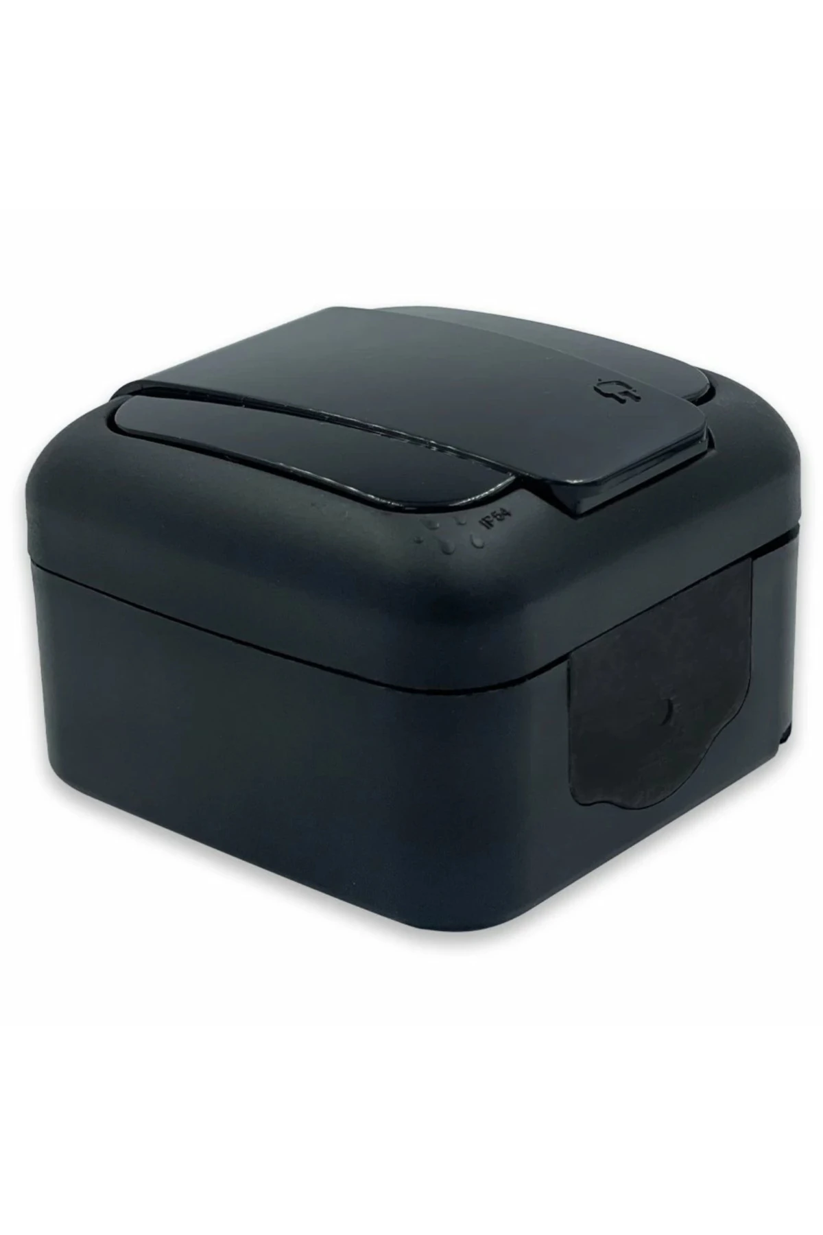 Viko Siyah Palmiye Nemliyer Kapaklı Topraklı Priz Ip54