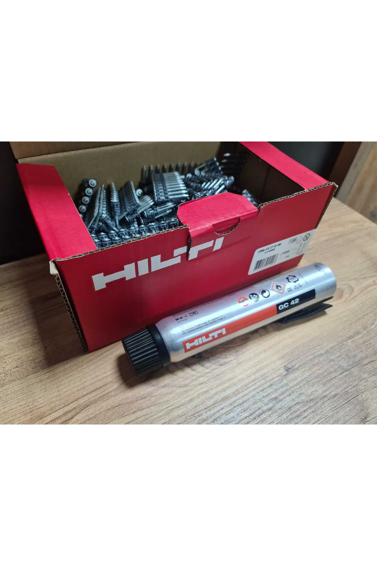 Alçıpan Çivisi Gx3 1200 Adet Gazlı Makina Çivisi + Gc 42 Gaz Tüpü