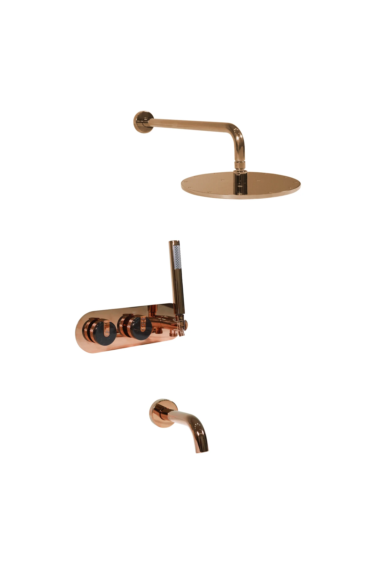 Victoria Rose Gold 3 Yönlü Ankastre Duş Sistemi