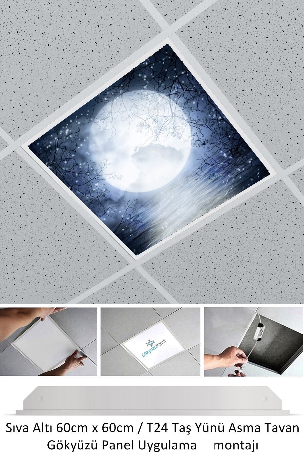 60cmx60cm-asma Tavan Led-sıva Altı-54w-beyaz-led Panel-60x60 Taş Yünü Asma Tavan Ledi-a+-led Armatür