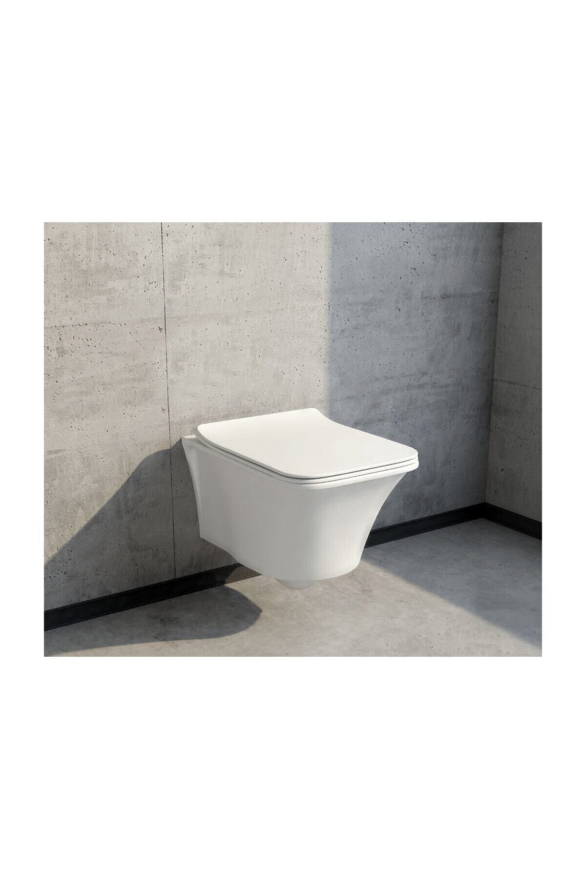 Cerastyle Rimless Ibiza(kanalsız) Asma Klozet +yavaş Kapanır Slim Kapak