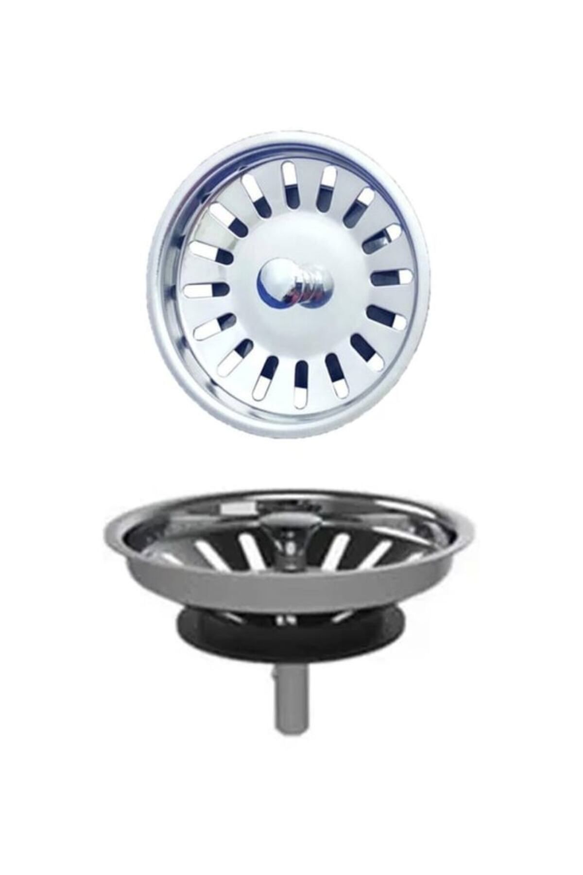 Çöpmak Paslanmaz Çelik Sifon Süzgeci 8 Cm Lavabo Evye Süzgeci Lavabo Gider Süzgeci