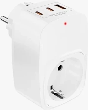 Tekli Yüksek Voltaj Korumalı Duvar Prizi 2x Type-C 1x USB Çıkışlı Priz Grup Priz Çoğaltıc�