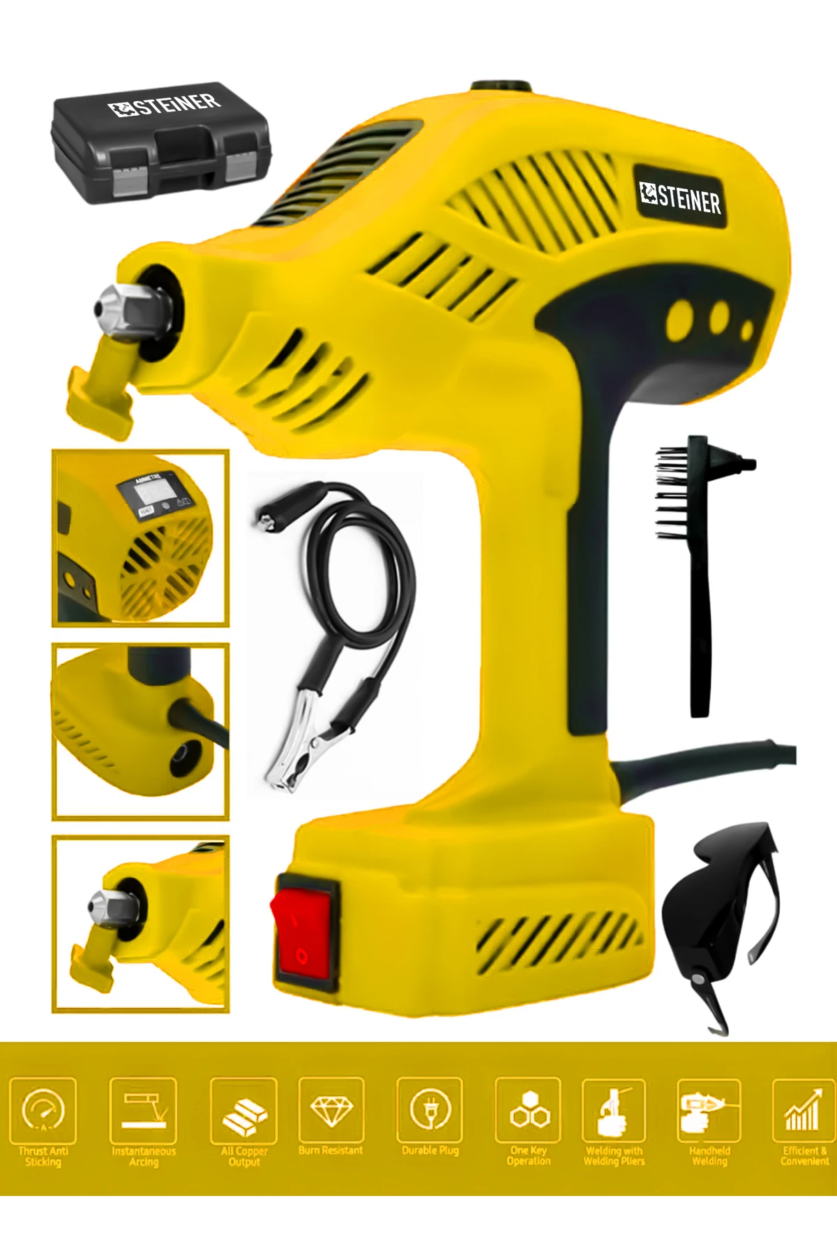 Profesyonel S-300 Amper Çift Kartli Çift Soğutma El Tipi Invertör Elektrikli Kaynak Makinesi