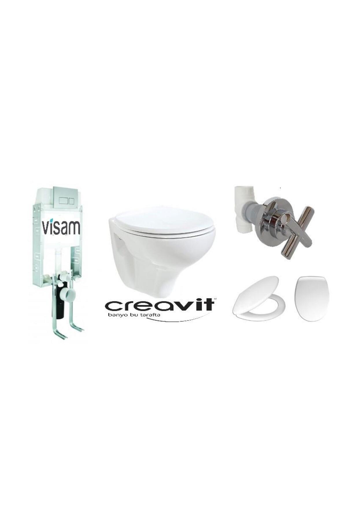 VİSAM-CREAVİT TP320 - GÖMME REZERVUAR ASMA KLOZET SETİ 5 Lİ