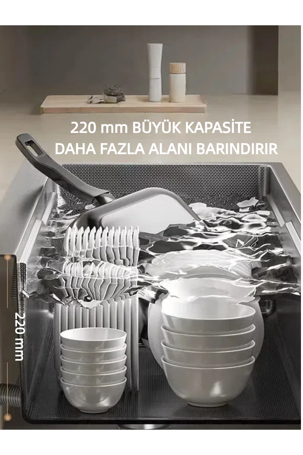 304 Paslanmaz Çelik El Yapımı Eviye, PVD Kaplamalı 50X45X22cm 5 YIL Garanti