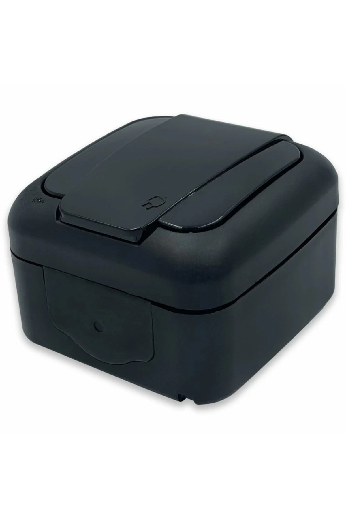 Viko Siyah Palmiye Nemliyer Kapaklı Topraklı Priz Ip54