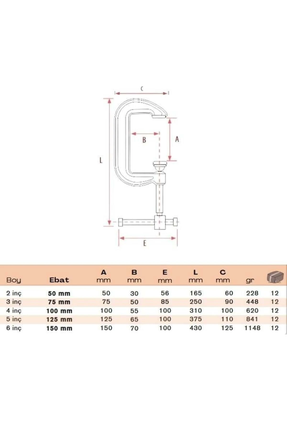 Kazancı Işkencesi Döküm C Tipi 2 Inç 50 Mm