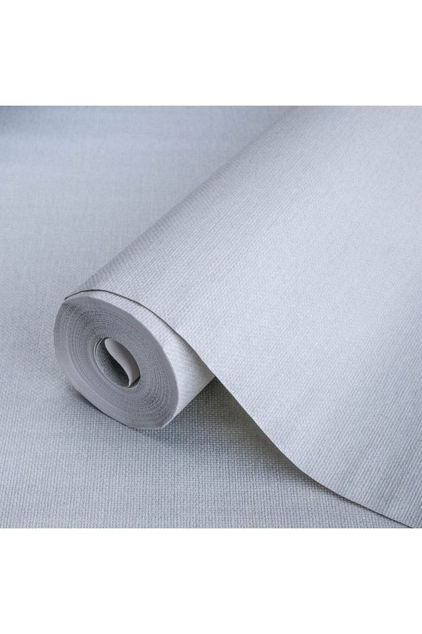 3716 Serıe | Rough Lınen Fabrıc Texture Duvar Kağıdı (3716-5 : Mavi, Açık)