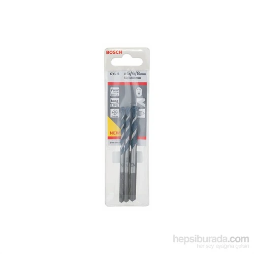 - 3 Parçalı Beton Matkap Ucu Seti Cyl-5 - 5: 6: 8 Mm