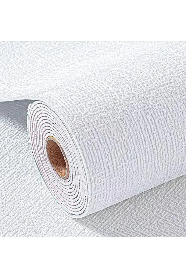 Kendinden Yapışkanlı Alüminyum Folyolu Isı Ses Yalıtımlı Duvar Kağıdı Paneli 50x280 Cm Dekor Beyaz
