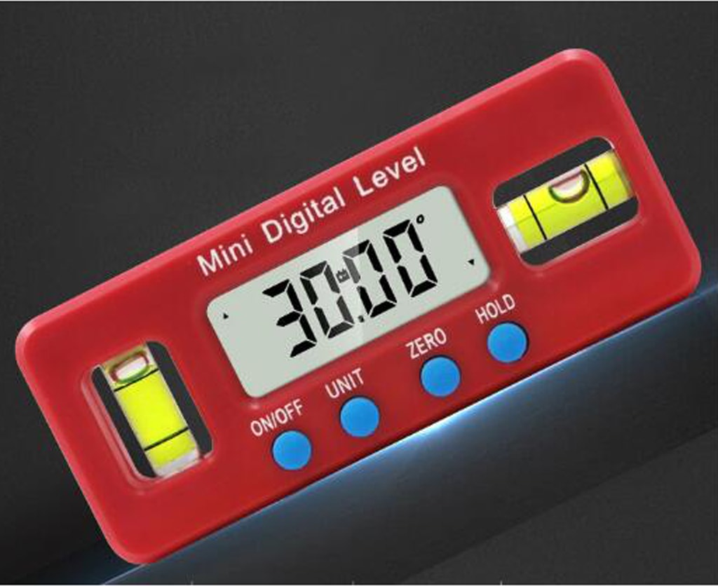 Mini Dijital Ruh Seviyesi Elektronik Dijital Seviye Iletki Ekranı Verilerin Kolay Görüntülenmesi Için 360 Derece Ölçümü