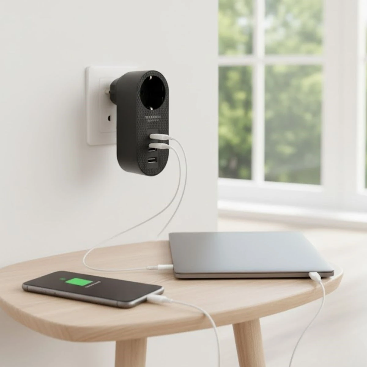 2 Usb,1 Type-C Giriş 1'li Çocuk Korumalı,ısıya Karşı Dayanıklı 2500WATT Termal Akım Korumalı Priz