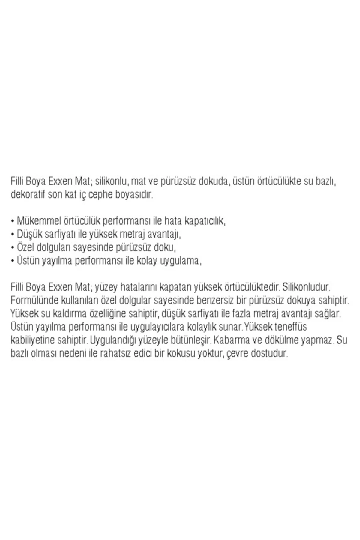 Filli Exxen Mat 2.5lt Renk: Armen85 Silikonlu Silinebilir Iç Cephe Boyası