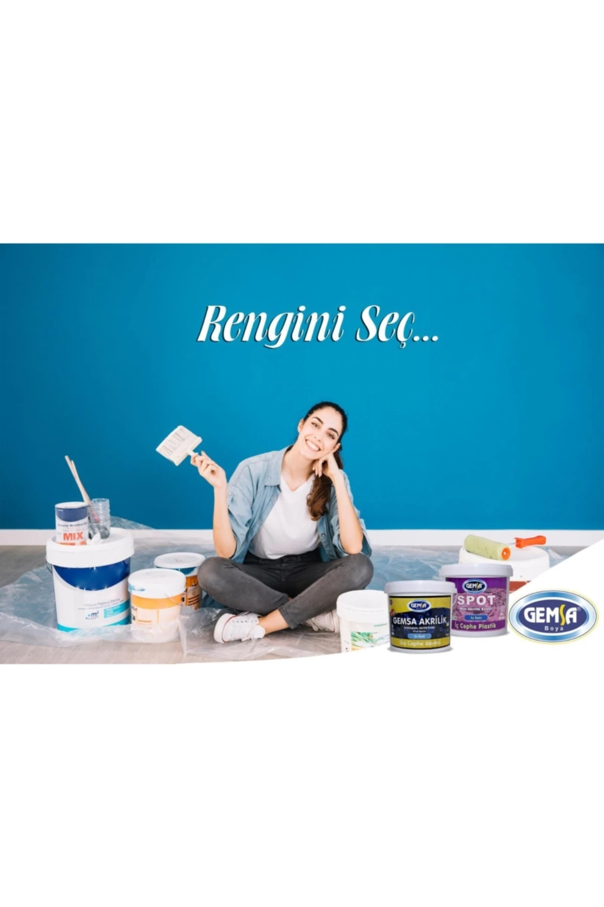 Gemsa Fiore Rapid Hıght Gloss Endüstriyel Boya 15 kg Beyaz