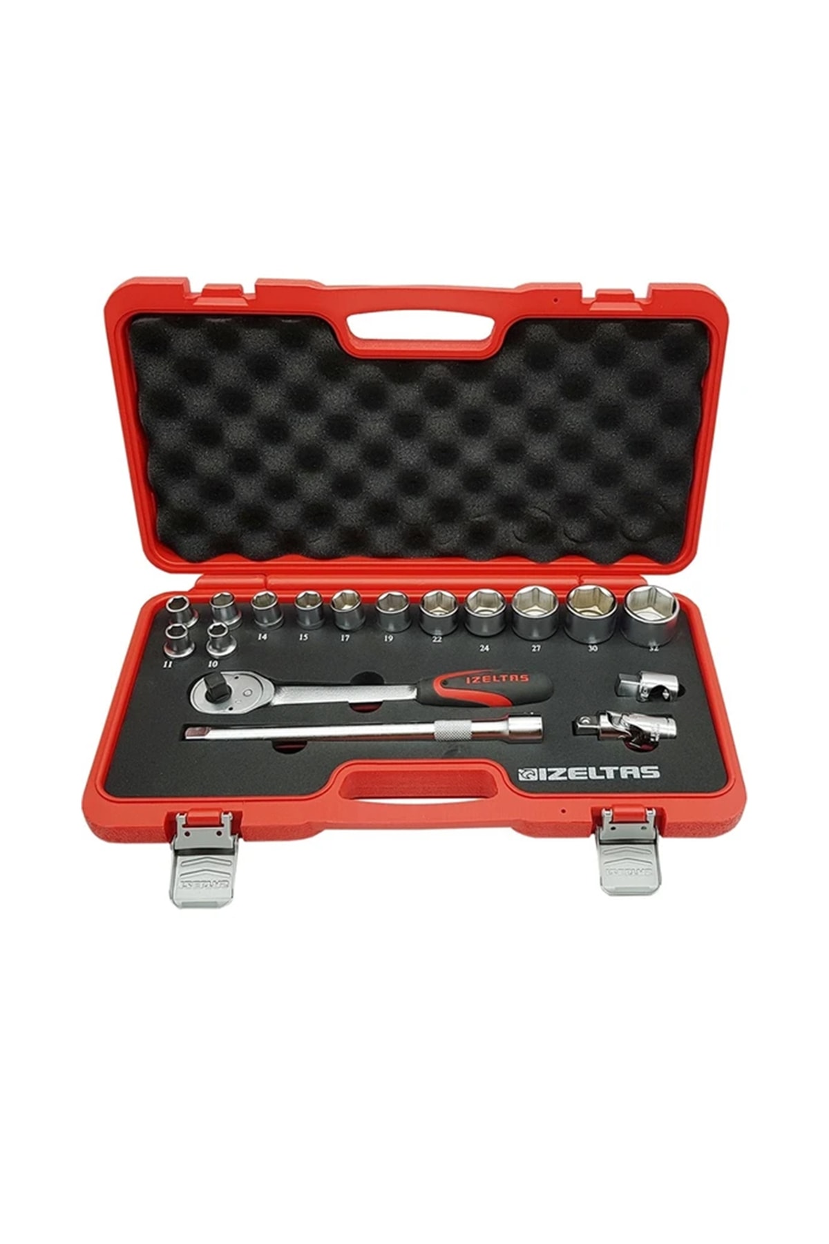 Altı Köşe Lokma Takımı Anahtar 1/2" 17 Parça