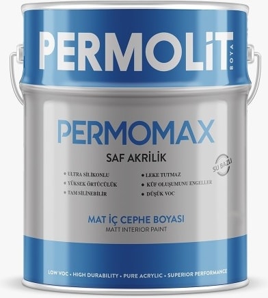 Permomax Antibakteriyel Su Bazlı Saf Akrilik Mat Iç Cephe Boyası Fil Dişi