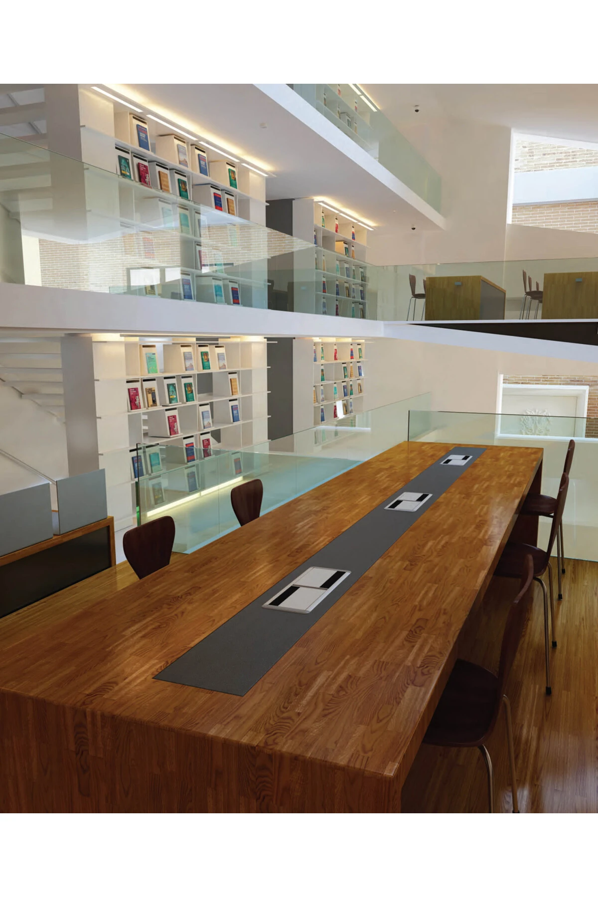 Masa Üstü Çift Taraflı Priz Kutusu Alüminyum 16 Modül