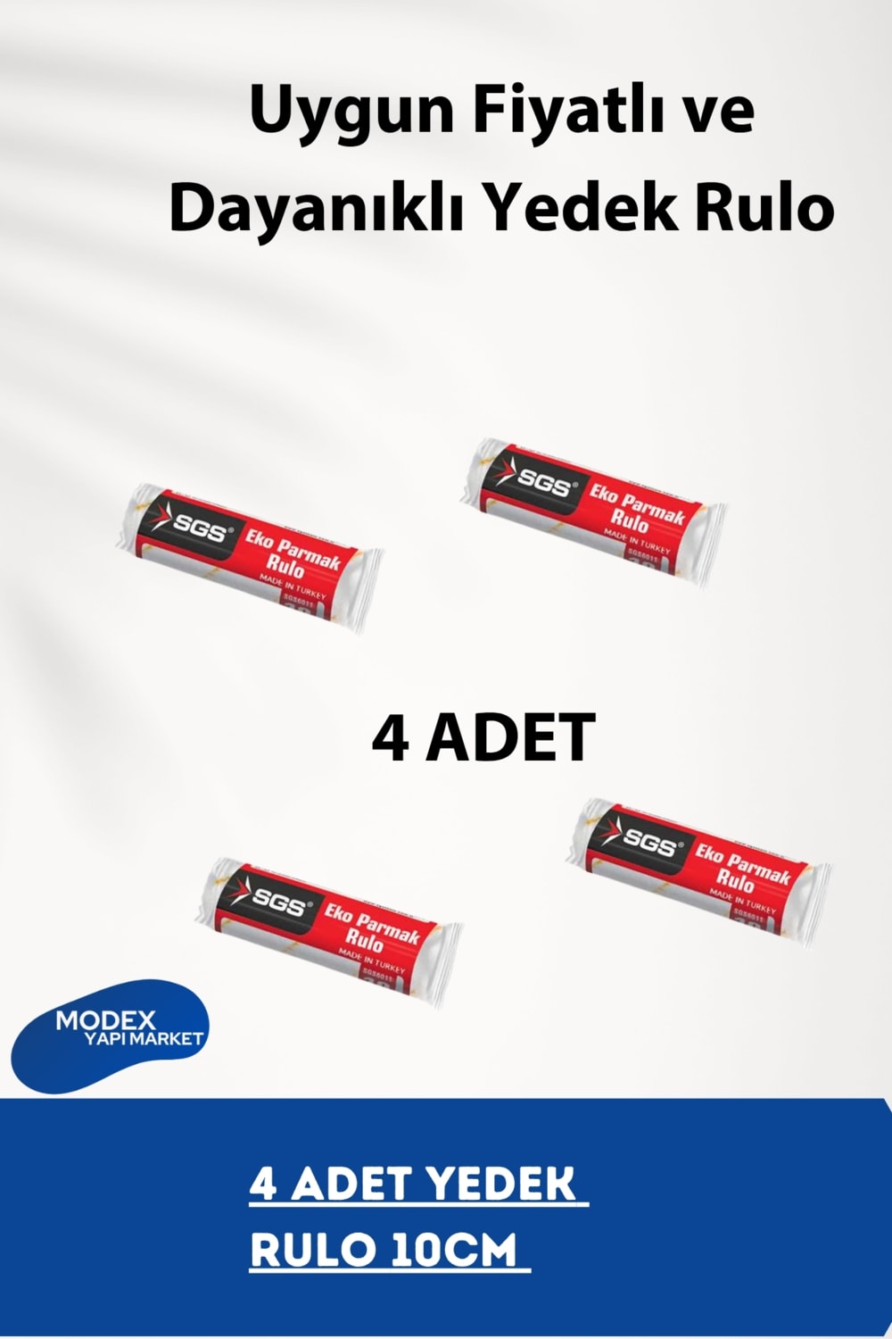 Parmak 4 Adet Yedek Rulo 10CM