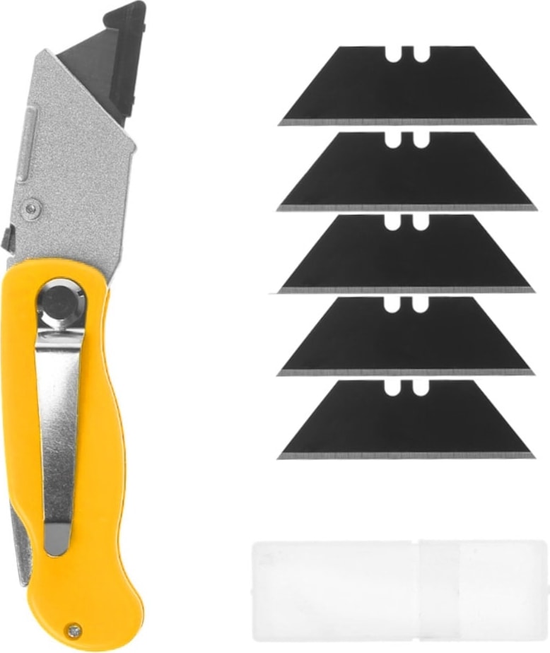 Katlanır Maket Bıçağı Halı Alçıpan Falçata + 5 Yedek Bıçak