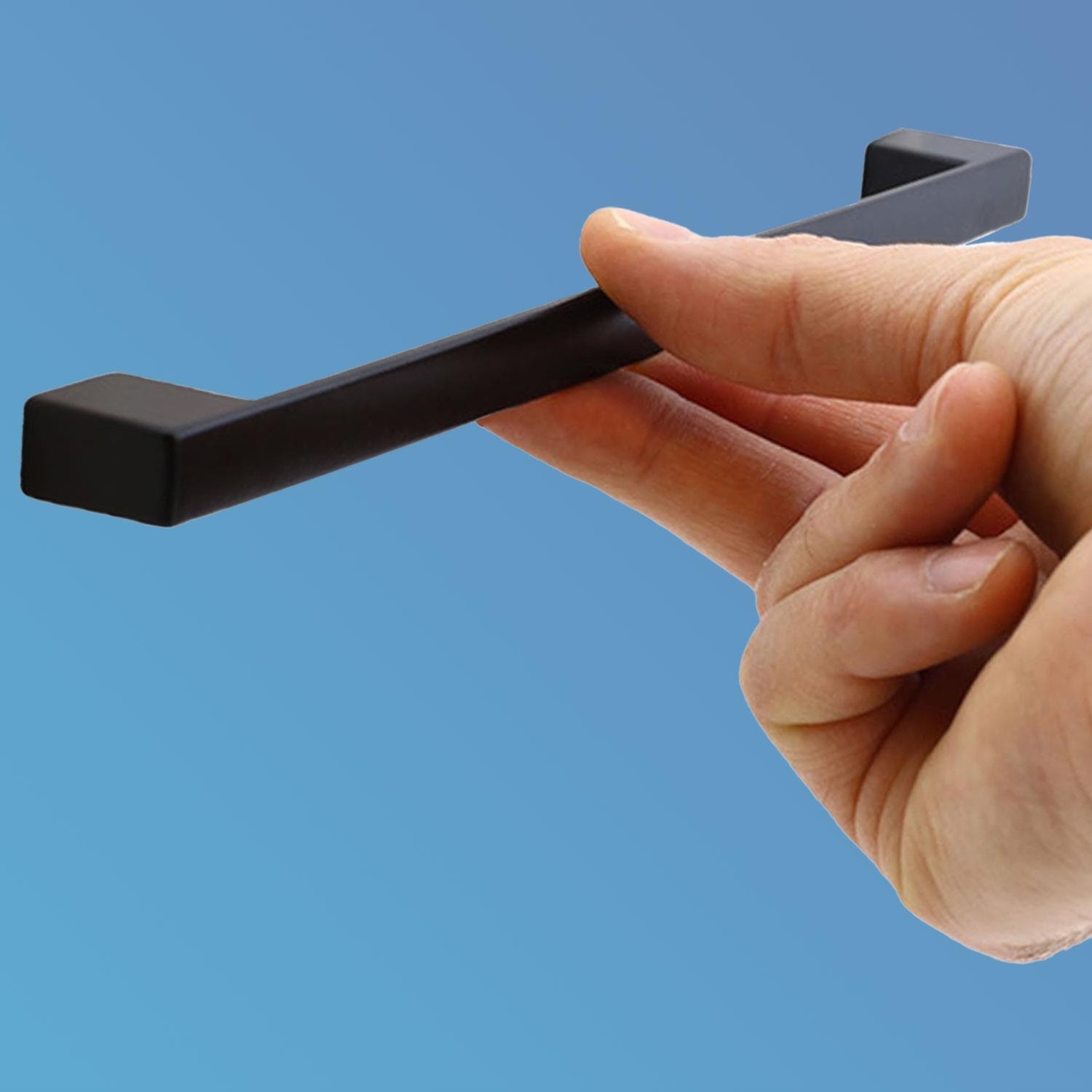 10 Adet Gölcük (224 mm -22.4 cm) Siyah Metal Mobilya Mutfak Çekmece Dolabı Dolap Kulbu Kulpu Kulpları