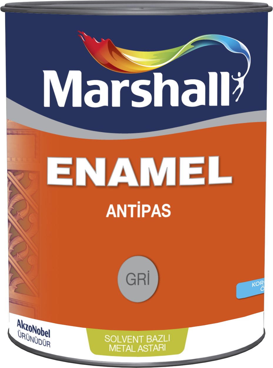 Enamel Antipas Gri 0.75lt-Metallerın Paslanmasını Engeller-Boya Öncesi Astar Görevi Görür