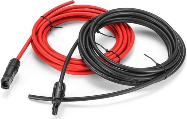 20 Metre 6mm (10 M Kırmızı 10 M Siyah) Mc4 Konnektörlü Solar Kablo Set