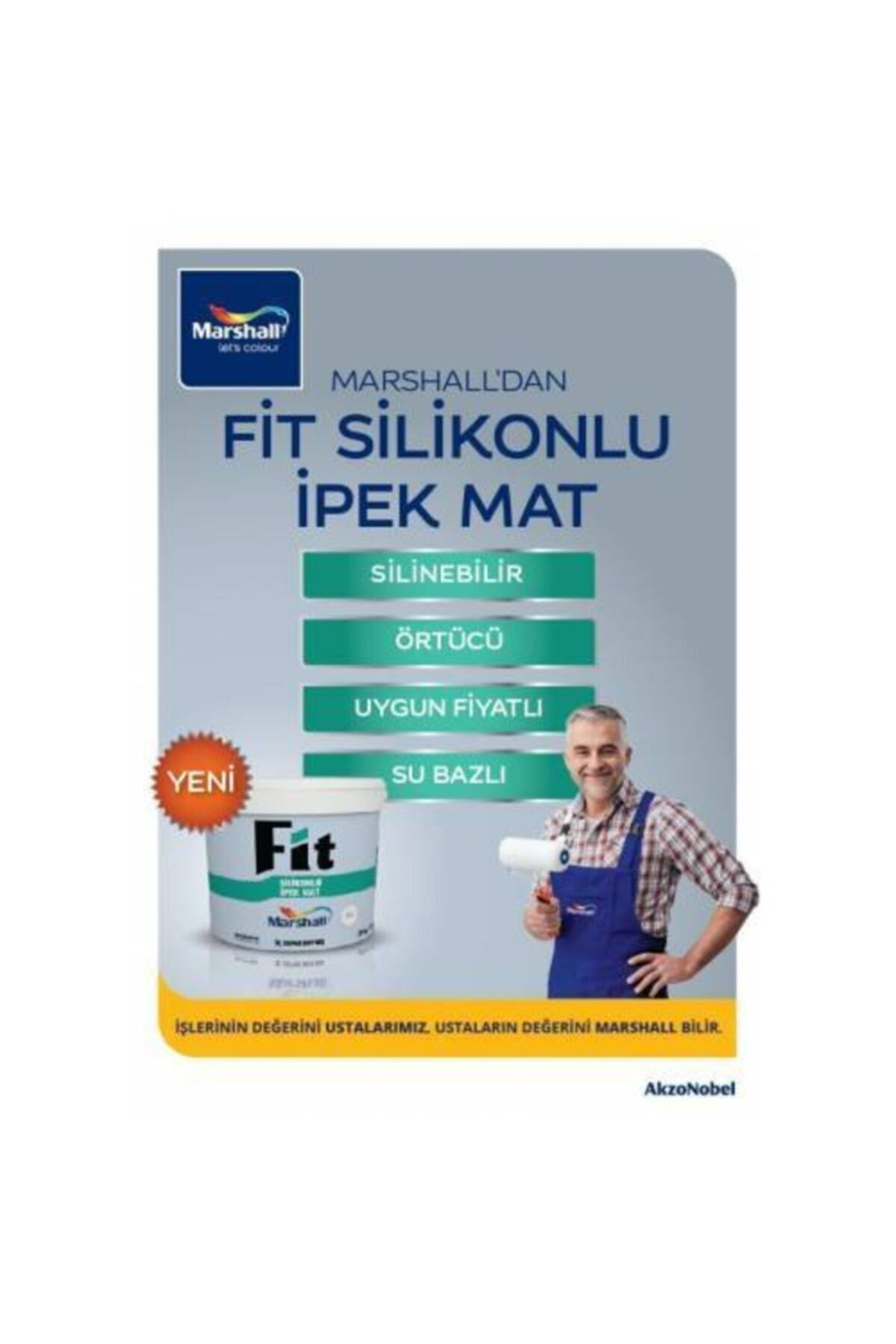 Fit Silikonlu Ipek Mat Su Bazlı-silinebilir 10kg-iç Duvar Boyası-kokusuz