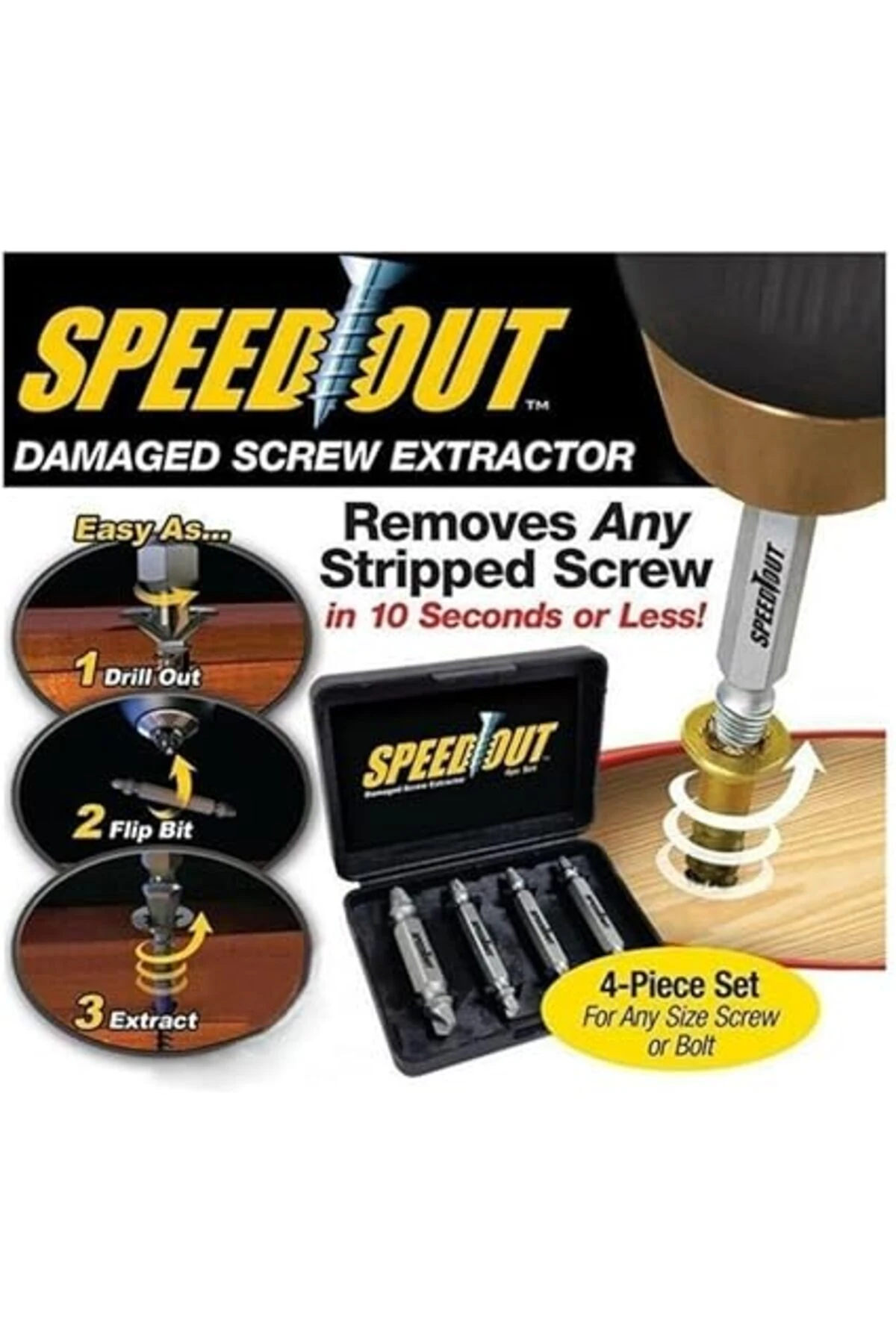 Wood Speed Out 4 Parça Hasarlı Vida Sökücü