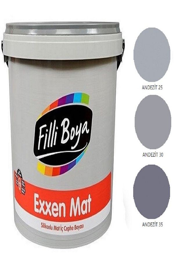 Exxen Mat Silikonlu Mat Iç Cephe Boyası 7,5lt (andezit 25)