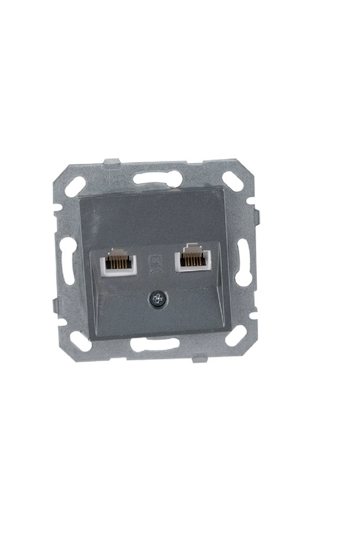 Byobu 12 Adet Füme Data-nümeris Telefon Priz (cat3-cat6) Çerçevesiz