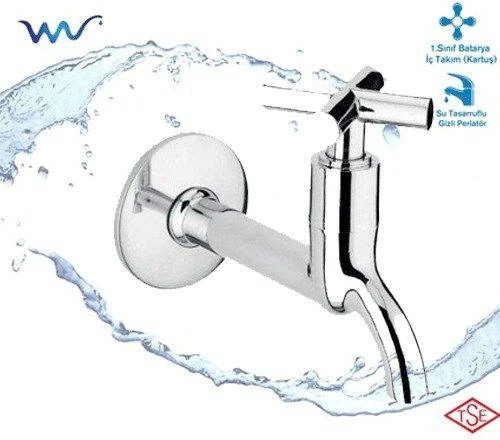 Artı Aç Kapa 4 Kollu Krom Çevirveli Musluk Duvardan Tek Girişli ( Lisinya ) Alithestereo