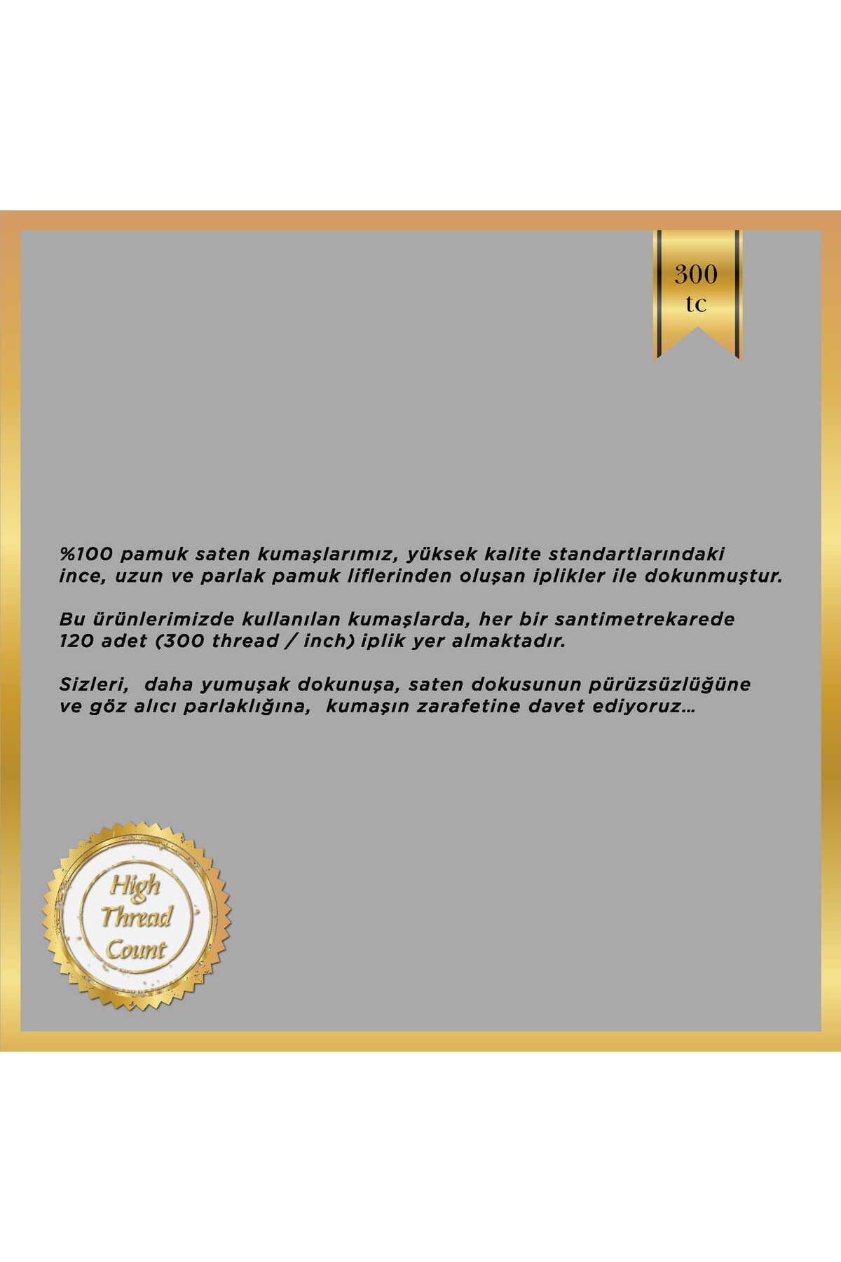 Pamuk Saten  Çift Kişilik Nevresim Takımı Bej V4