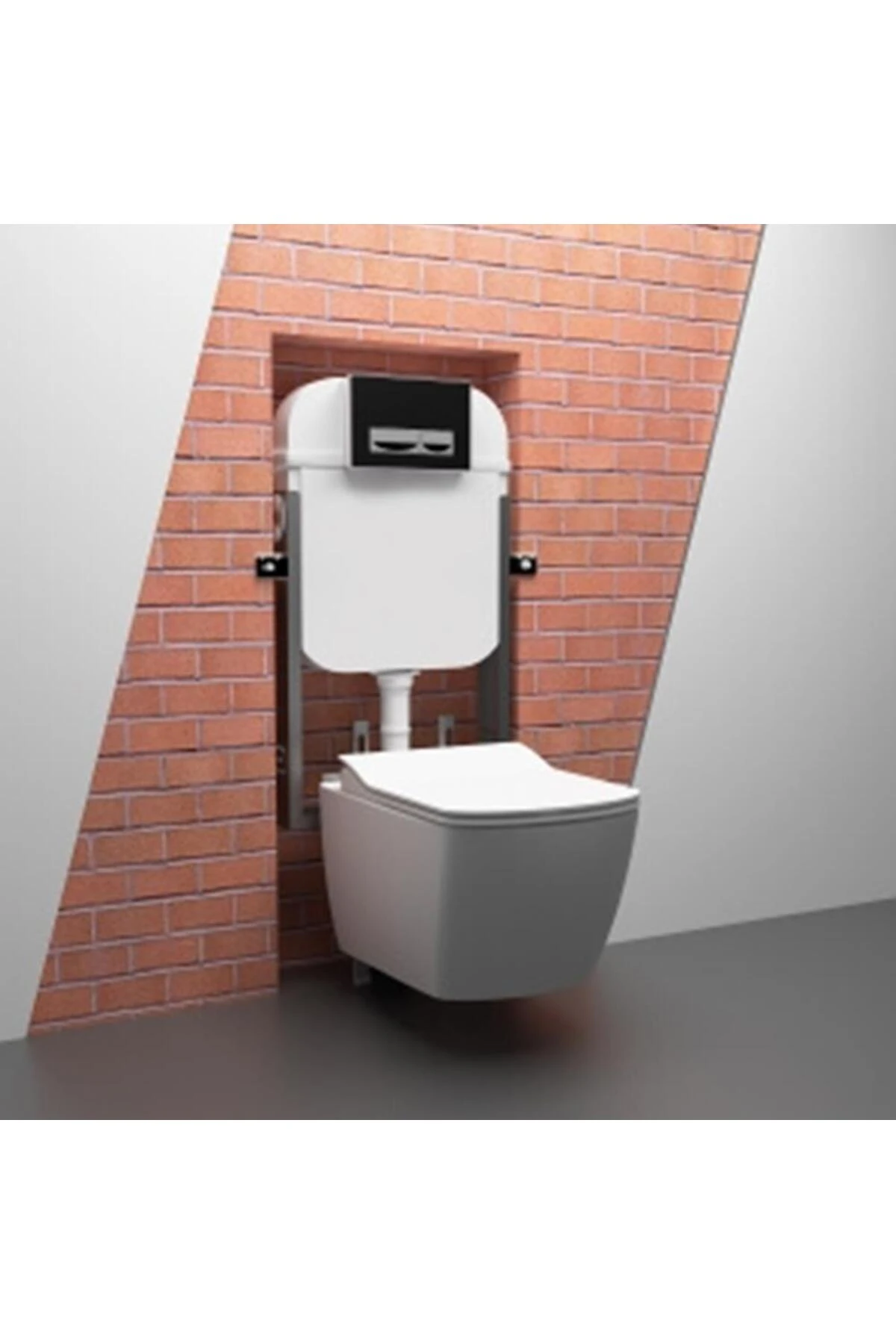 Gömme Rezervuar A. Klozet İçin+Drop Kumanda Paneli+Ara Musluk